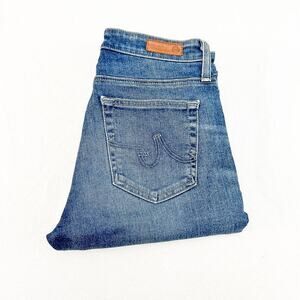 AG The Farrah Skinny High-Rise Skinny Denim Jeans Distressed Size 26